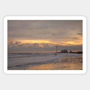 January on a Northumbrian beach. Sticker